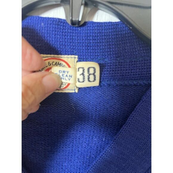 Lowe & Campbell VARSITY SWEATER- High School Blank M-Size 38 Rare Early 40s 50s - Picture 6 of 8